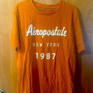 Burnt Orange Aeropostale Logo Tee L